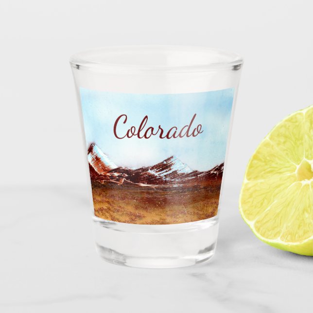 Colourful Colorado Shot Glass (Front)