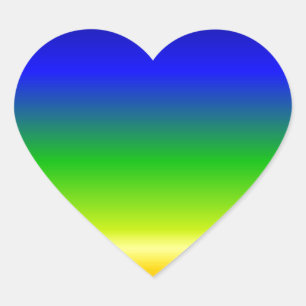 Colourful Colour Customised Designer Heart Sticker