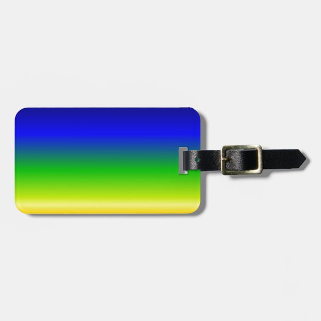 Colourful Colour Customised Designer Luggage Tag (Front Horizontal)