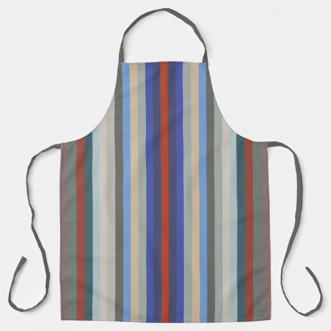 Colourful Colours Of The Year Vertical Striped  Apron (Front)