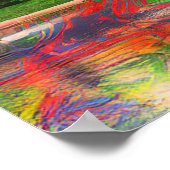 Colourful Columbus Ohio Skyline Abstract Art Poster (Corner)