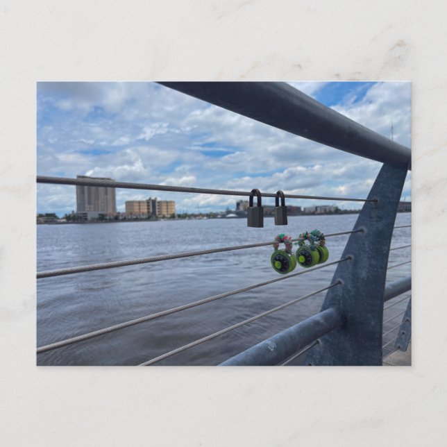 Colourful Combination Love Locks Postcard (Front)