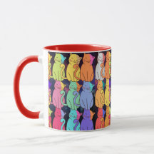 Colourful Combo Mug with many Cats 2022 September