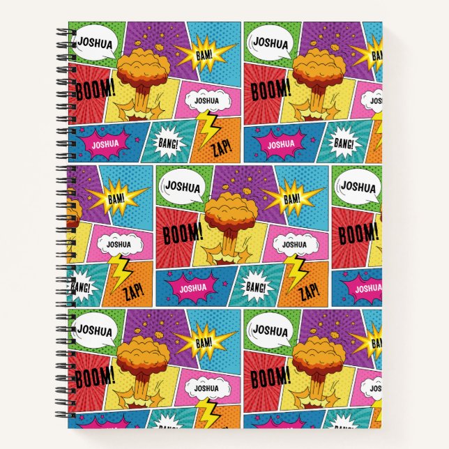 Colourful Comic Book Personalised Name Pop Art (Front)