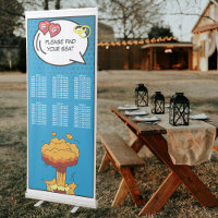 Colourful Comic Book Pop Art Wedding Seating Chart