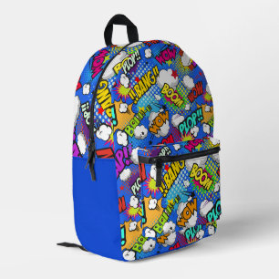Colourful Comic Bubbles Printed Backpack