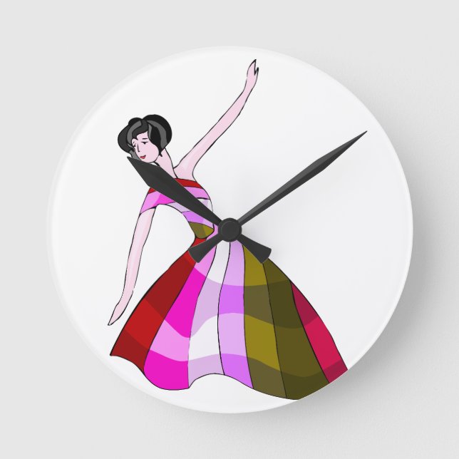 Colourful Comic Characters Wall Clock (Front)