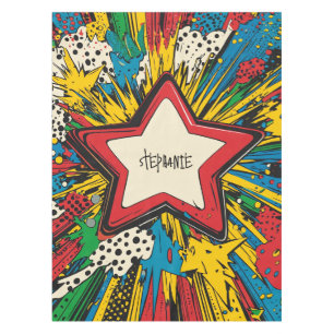 Colourful Comic Pop Art Starburst Explosion Tablecloth