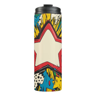 Colourful Comic Pop Art Starburst Explosion Thermal Tumbler