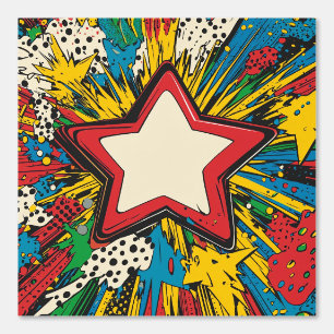 Colourful Comic Pop Art Starburst Explosion Wallpaper