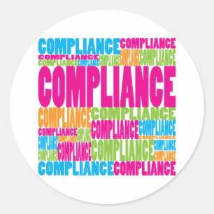 Colourful Compliance Classic Round Sticker
