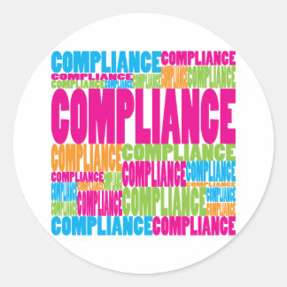 Colourful Compliance Classic Round Sticker