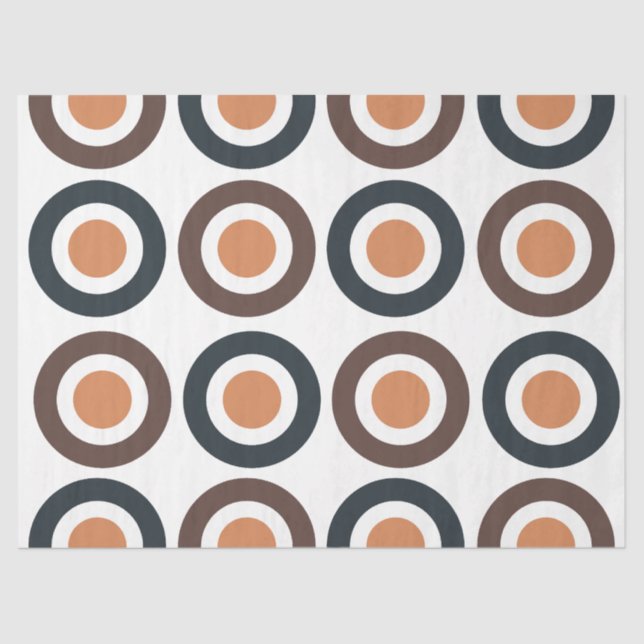 Colourful Concentric Circles Birthday Tissue Paper (Front)