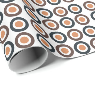 Colourful Concentric Circles Birthday Wrapping Paper