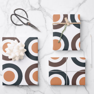 Colourful Concentric Circles Birthday Wrapping Paper Sheet