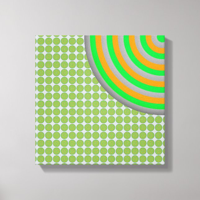 Colourful Concentric Circles Canvas Print (Front)