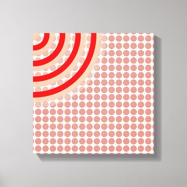 Colourful Concentric Circles Split Canvas Print (Front)