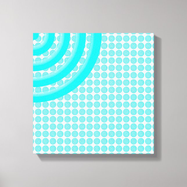 Colourful Concentric Circles Split Canvas Print (Front)