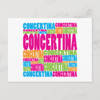 Colourful Concertina Postcard