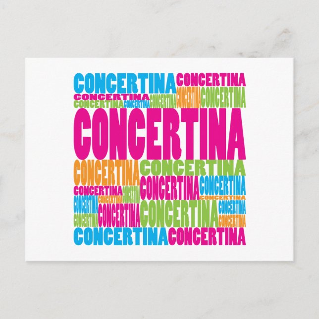 Colourful Concertina Postcard (Front)