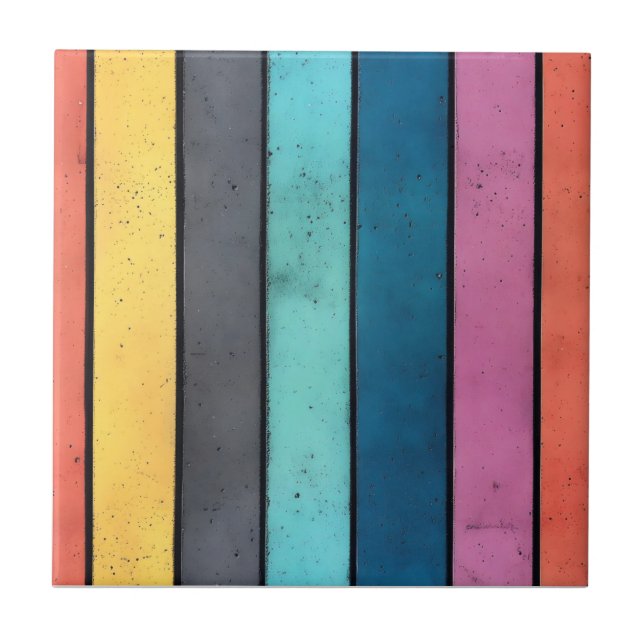 Colourful Concrete Pattern Tile (Front)
