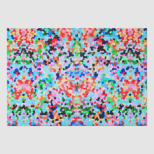 Colourful Confetti Abstract Mosaic Pattern Neck Ti Tissue Paper