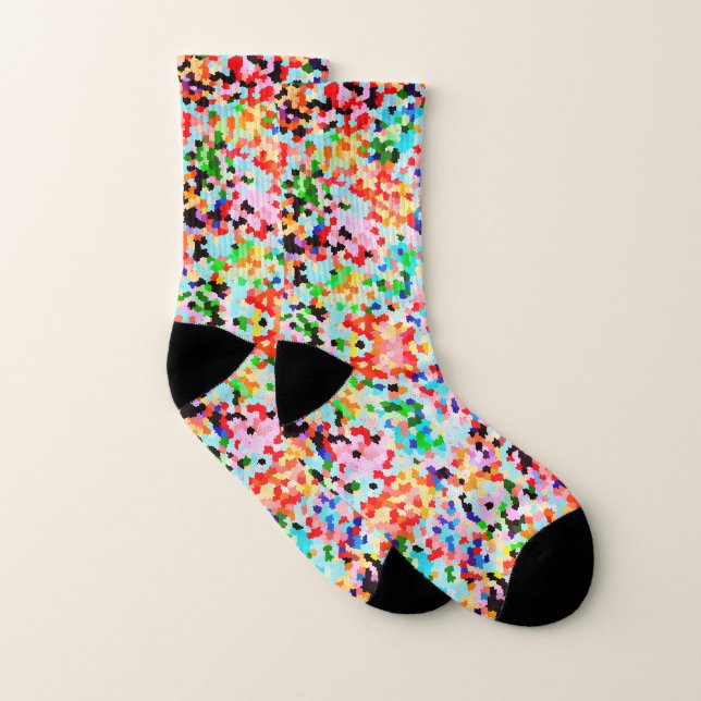 Colourful Confetti Abstract Pattern Socks (Pair)