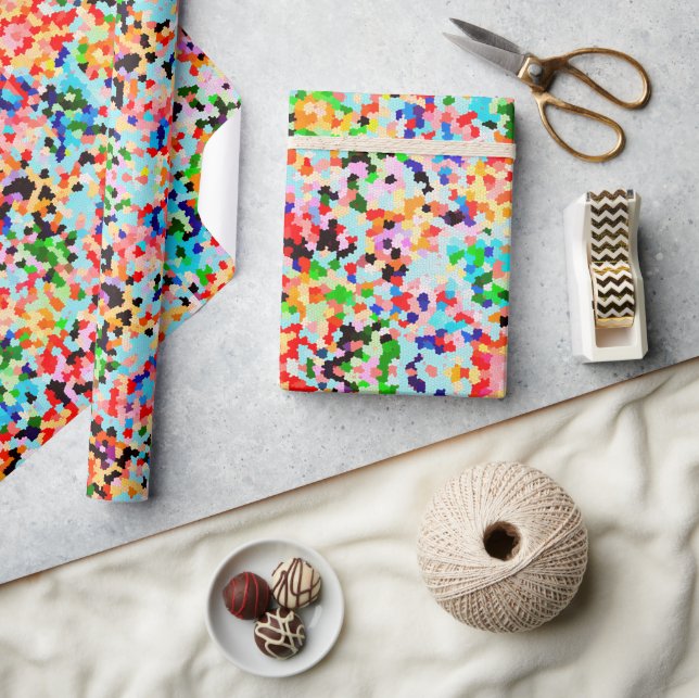 Colourful Confetti Abstract Pattern Wrapping Paper (Crafts)