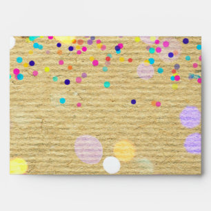 Colourful Confetti And Balloons Festive Birthday  Envelope