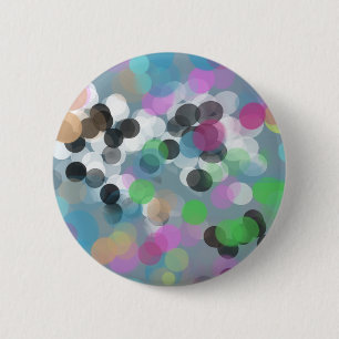 Colourful Confetti Bokeh Dots 6 Cm Round Badge