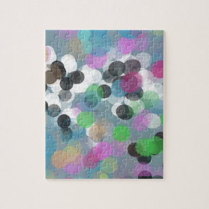 Colourful Confetti Bokeh Dots Jigsaw Puzzle