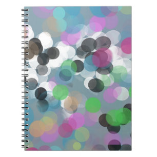 Colourful Confetti Bokeh Dots Notebook