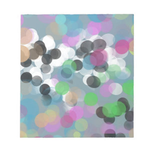 Colourful Confetti Bokeh Dots Notepad