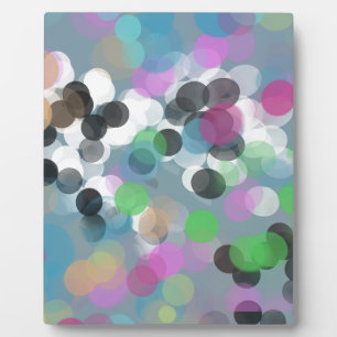 Colourful Confetti Bokeh Dots Plaque