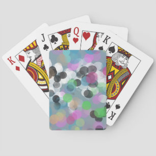 Colourful Confetti Bokeh Dots Playing Cards