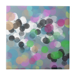 Colourful Confetti Bokeh Dots Tile