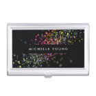 Colourful Confetti Bokeh on Black Modern II