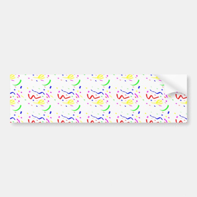 Colourful Confetti Bumper Sticker (Front)