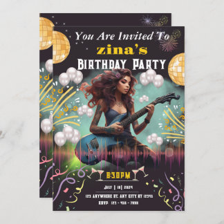 Colourful Confetti Celebration Birthday Invitation