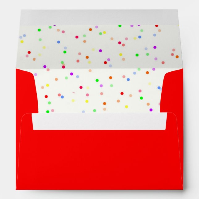 Colourful Confetti Children’s Birthday Party Envelope (Back (Bottom))