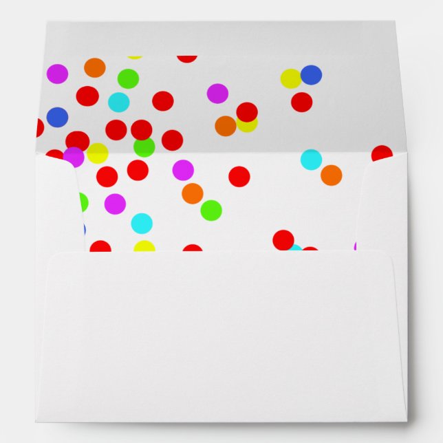 Colourful Confetti Children’s Birthday Party Envelope (Back (Bottom))