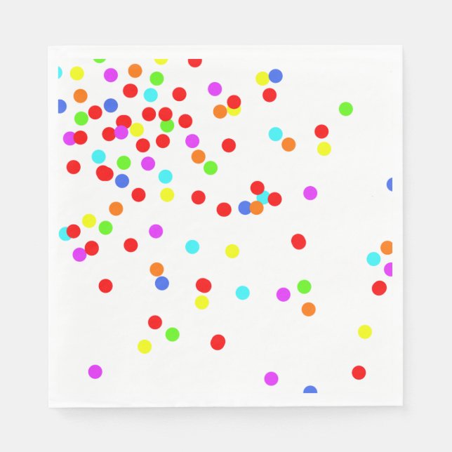 Colourful Confetti Children’s Birthday Party Napkin (Front)