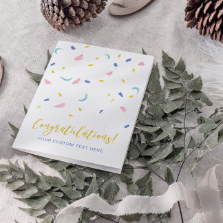 Colourful Confetti Congratulations Greeting Card