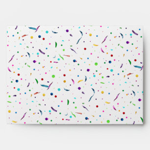 Colourful Confetti Dots Party Envelope