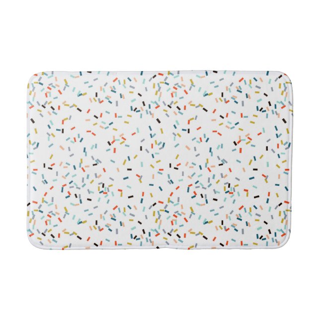 Colourful Confetti Fall Pattern Bath Mat (Front)