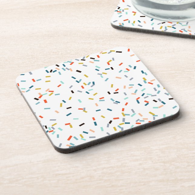 Colourful Confetti Fall Pattern Coaster (Left Side)