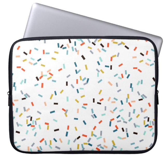 Colourful Confetti Fall Pattern Laptop Sleeve (Front)