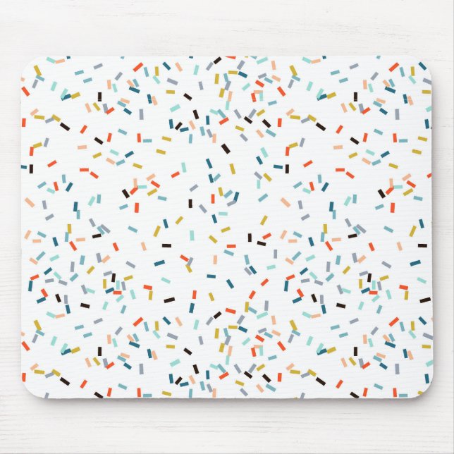 Colourful Confetti Fall Pattern Mouse Mat (Front)