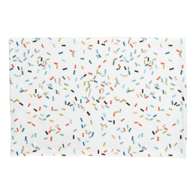 Colourful Confetti Fall Pattern Pillowcase (Front-Left)
