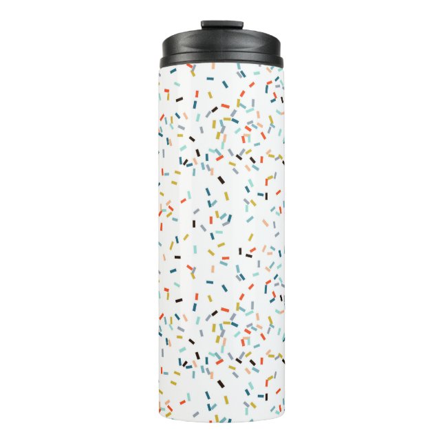 Colourful Confetti Fall Pattern Thermal Tumbler (Front)